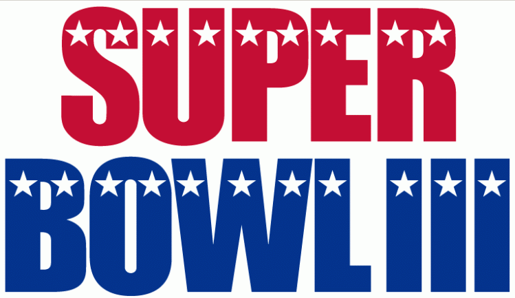 Super Bowl III Logo vinyl decal